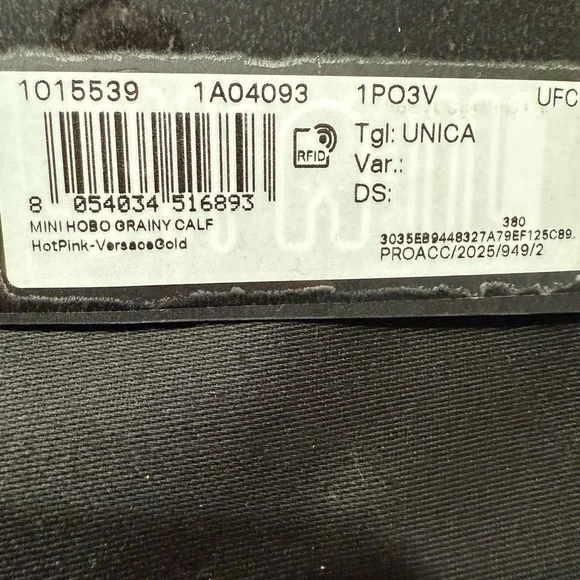 New!! Versace Virtus Hot Pink Mini Hobo Purse + COA - Picture 9 of 10